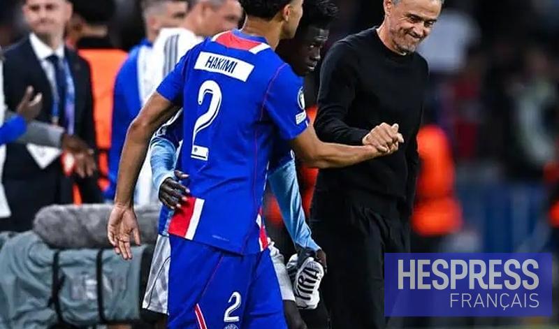 Ligue 1: Enrique encense Hakimi, "davantage un attaquant qu'un défenseur"